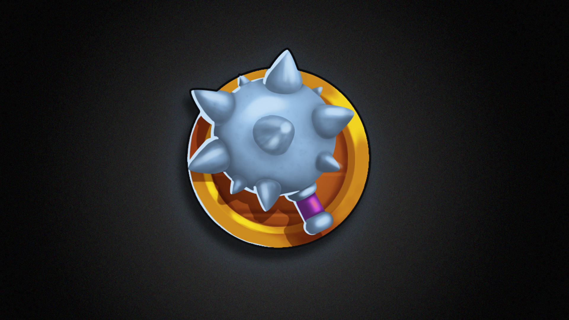 Stylized mace weapon icon designed for mobile game inventory UI