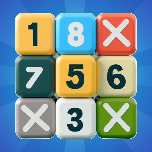 Math Puzzle Game Concept app icon featuring number-based puzzle symbols, strong contrast, and clean visual hierarchy for mobile storefront readability
