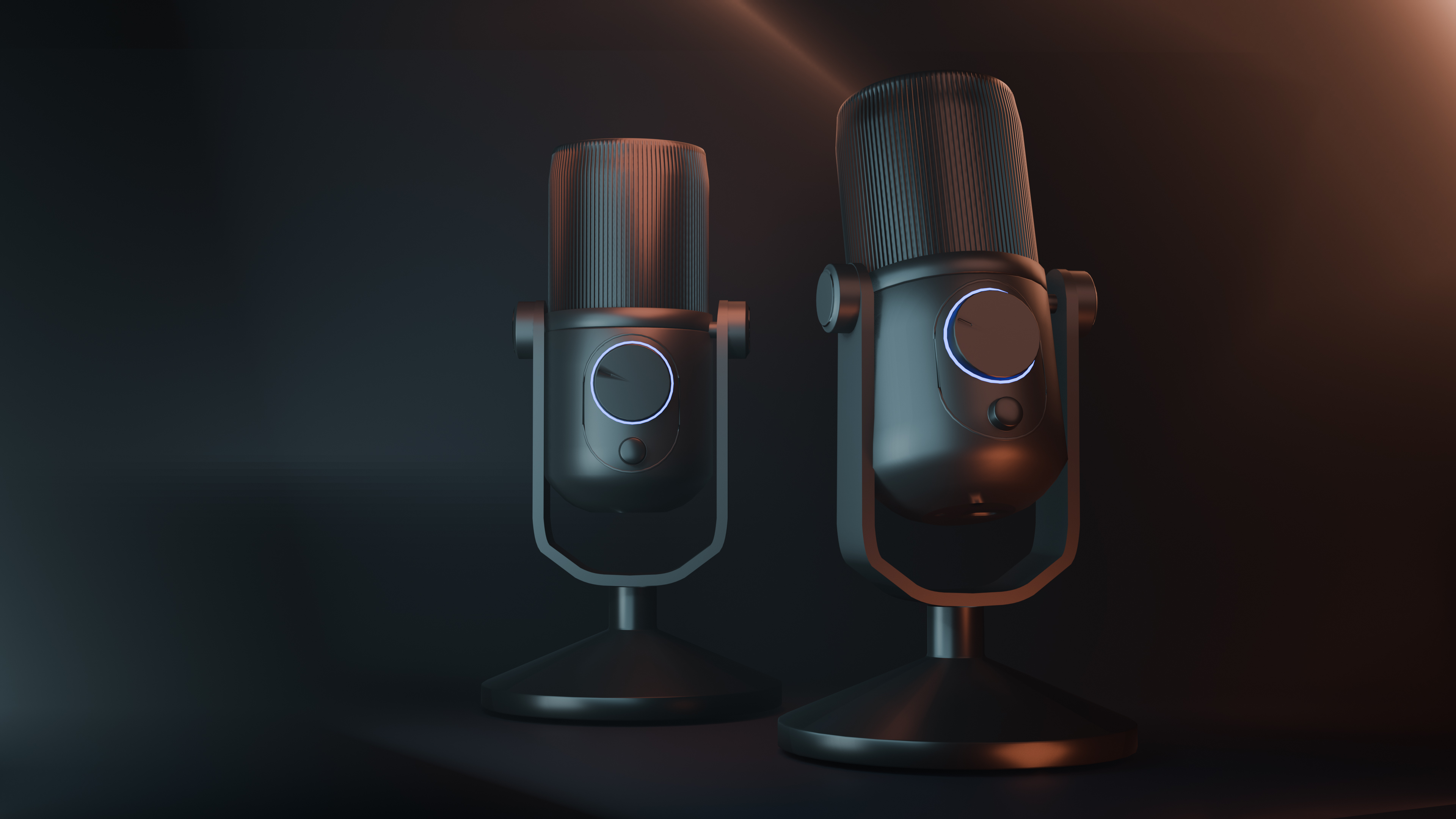 Microphone asset render for a game prop and cinematic scene