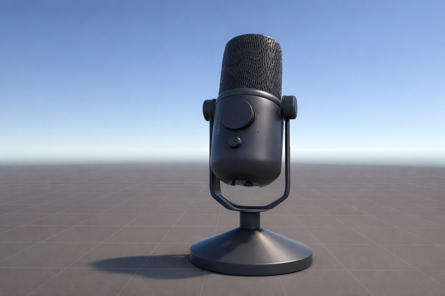 Microphone asset integrated in Unity with finalized materials and lighting setup