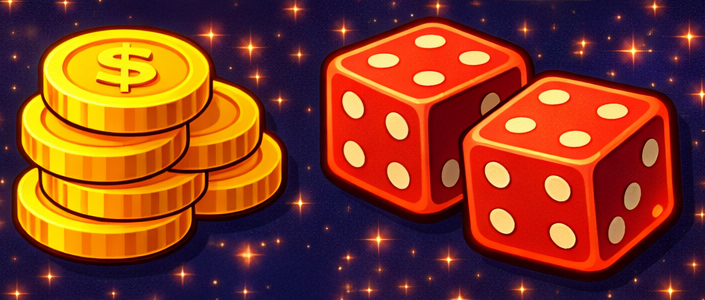 Lucky Fruits coin and currency UI components for slot game interface